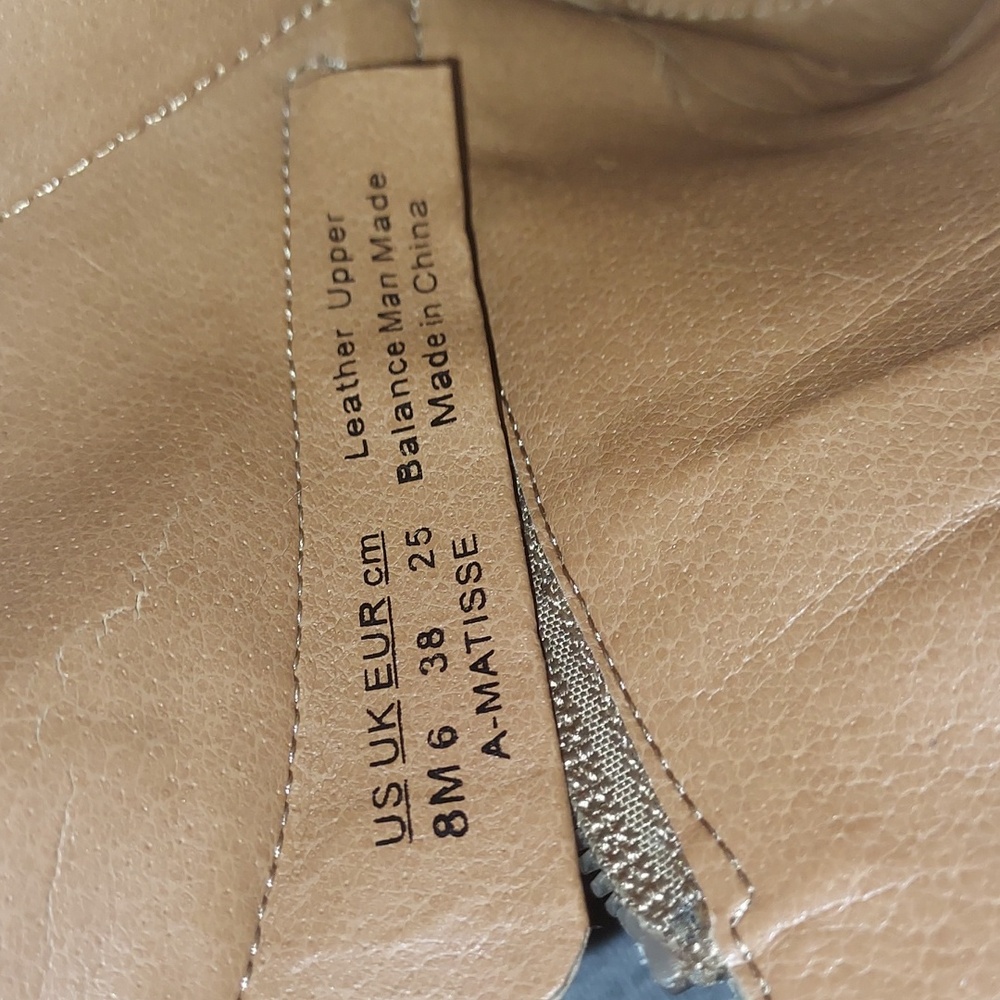 Franco Sarto Matisse Tan Suede Ankle Bootie Short Heel Side Zip Size US8 EU38 - Picture 8 of 12